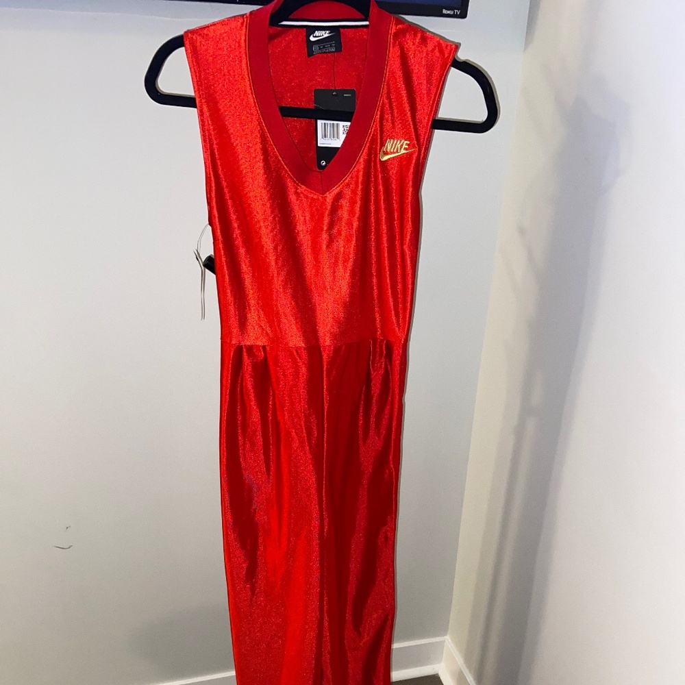 Nike Shiny Red Jumpsuit